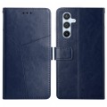 For Samsung Galaxy A55 5G Y-shaped Pattern Flip Leather Phone Case(Blue)