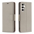 For Samsung Galaxy S23 FE 5G Litchi Texture Pure Color Flip Leather Phone Case(Grey)