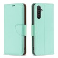 For Samsung Galaxy A34 5G Litchi Texture Pure Color Flip Leather Phone Case(Green)