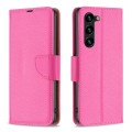 For Samsung Galaxy S24+ 5G Litchi Texture Pure Color Flip Leather Phone Case(Rose Red)