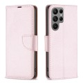 For Samsung Galaxy S24 Ultra 5G Litchi Texture Pure Color Flip Leather Phone Case(Rose Gold)