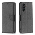 For Samsung Galaxy A35 Litchi Texture Pure Color Flip Leather Phone Case(Black)