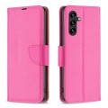 For Samsung Galaxy A35 Litchi Texture Pure Color Flip Leather Phone Case(Rose Red)