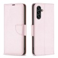 For Samsung Galaxy A35 Litchi Texture Pure Color Flip Leather Phone Case(Rose Gold)