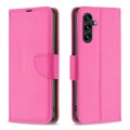 For Samsung Galaxy A55 Litchi Texture Pure Color Flip Leather Phone Case(Rose Red)