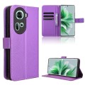 For OPPO Reno11 5G Global Diamond Texture Leather Phone Case(Purple)