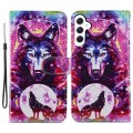 For Samsung Galaxy A25 5G Colored Drawing Leather Phone Case(Wolf Totem)