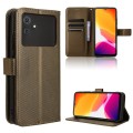 For Cubot Note 21 Diamond Texture Leather Phone Case(Brown)