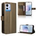 For Cubot Note 50 Diamond Texture Leather Phone Case(Brown)
