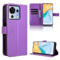 For ZTE Blade V50 Vita 4G Diamond Texture Leather Phone Case(Purple)
