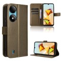 For ZTE Blade A33s Diamond Texture Leather Phone Case(Brown)