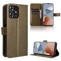 For ZTE Blade A73 4G Diamond Texture Leather Phone Case(Brown)