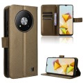 For ZTE Blade A73 5G Diamond Texture Leather Phone Case(Brown)