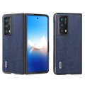 For Honor Magic VS2 ABEEL Wood Texture PU Phone Case(Blue)