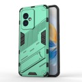 For Honor 100 5G Punk Armor 2 in 1 PC + TPU Phone Case with Holder(Green)