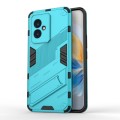 For Honor 100 5G Punk Armor 2 in 1 PC + TPU Phone Case with Holder(Blue)