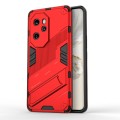 For Honor 100 Pro 5G Punk Armor 2 in 1 PC + TPU Phone Case with Holder(Red)