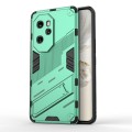 For Honor 100 Pro 5G Punk Armor 2 in 1 PC + TPU Phone Case with Holder(Green)