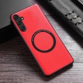 For Samsung Galaxy S23 FE 5G MagSafe Magnetic PU Phone Case(Red)