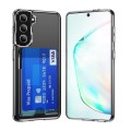 For Samsung Galaxy Note10 Crystal Clear Wallet Air Bag Phone Case(Transparent)