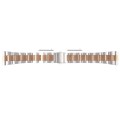 For Huawei Watch 4 22mm Three-bead Stainless Steel Watch Band(Silver Rose Gold)