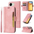 For Xiaomi Redmi 13C 4G / 5G BETOPNICE Dual-side Buckle Leather Phone Case(Pink)