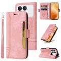 For Xiaomi Poco X6 Pro / Redmi K70E 5G BETOPNICE Dual-side Buckle Leather Phone Case(Pink)