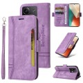 For Xiaomi Redmi Note 13 5G Global BETOPNICE Dual-side Buckle Leather Phone Case(Purple)