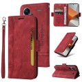 For Xiaomi Redmi Note 13 Pro+ 5G Global BETOPNICE Dual-side Buckle Leather Phone Case(Red)