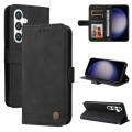 For Samsung Galaxy S24 Skin Feel Life Tree Metal Button Leather Phone Case(Black)
