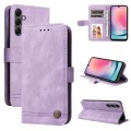 For Samsung Galaxy A25 5G Global Skin Feel Life Tree Metal Button Leather Phone Case(Purple)