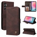 For Samsung Galaxy A25 5G Global Skin Feel Life Tree Metal Button Leather Phone Case(Brown)