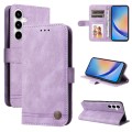 For Samsung Galaxy A35 Skin Feel Life Tree Metal Button Leather Phone Case(Purple)