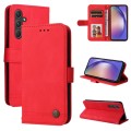 For Samsung Galaxy A55 Skin Feel Life Tree Metal Button Leather Phone Case(Red)
