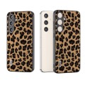 For Samsung Galaxy S24 5G ABEEL Black Edge Leopard Phone Case(Golden Leopard)