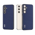 For Samsung Galaxy S24 5G ABEEL Black Edge Genuine Leather Mino Phone Case(Royal Blue)