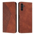 For Samsung Galaxy A15 Diamond Splicing Skin Feel Magnetic Leather Phone Case(Brown)