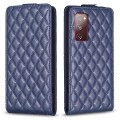 For Samsung Galaxy S20 FE Diamond Lattice Vertical Flip Leather Phone Case(Blue)