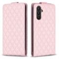 For Samsung Galaxy A24 4G Diamond Lattice Vertical Flip Leather Phone Case(Pink)