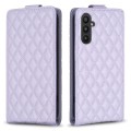 For Samsung Galaxy A24 4G Diamond Lattice Vertical Flip Leather Phone Case(Purple)