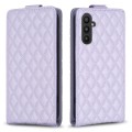 For Samsung Galaxy A55 Diamond Lattice Vertical Flip Leather Phone Case(Purple)
