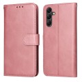 For Samsung Galaxy A15 Classic Calf Texture Flip Leather Phone Case(Rose Gold)