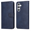 For Samsung Galaxy S24+ Classic Calf Texture Flip Leather Phone Case(Blue)