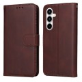 For Samsung Galaxy A35 Classic Calf Texture Flip Leather Phone Case(Brown)