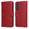 For Samsung Galaxy A55 Classic Calf Texture Flip Leather Phone Case(Red)