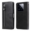 For Xiaomi 14 Pro Fashion Calf Texture Zipper Leather Phone Case(Black)