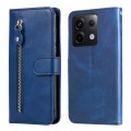 For Xiaomi Redmi Note13 Pro 5G Global Fashion Calf Texture Zipper Leather Phone Case(Blue)