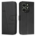 For Infinix Smart 8 Stitching Calf Texture Buckle Leather Phone Case(Black)