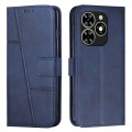 For Infinix Smart 8 Stitching Calf Texture Buckle Leather Phone Case(Blue)
