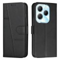 For Infinix Hot 40 / 40 Pro Stitching Calf Texture Buckle Leather Phone Case(Black)